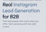 do instagram lead generation and build targeted b2b list